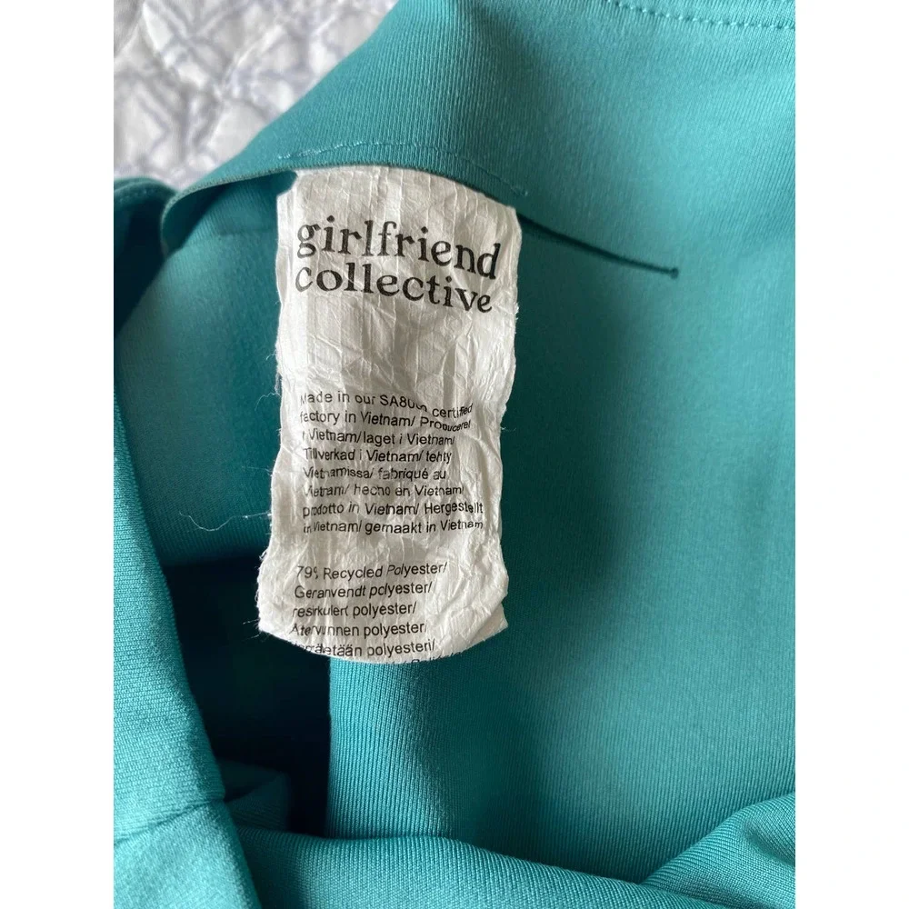 Girlfriend Collective Compressive High Rise Leggings in Teal Size Small